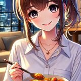 女の子食事画像85