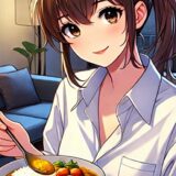 女の子食事画像83