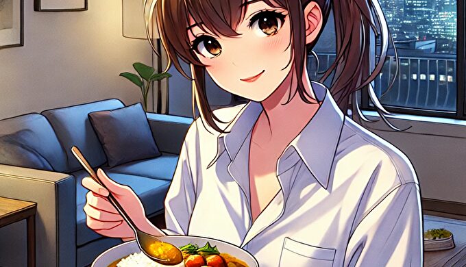 女の子食事画像83